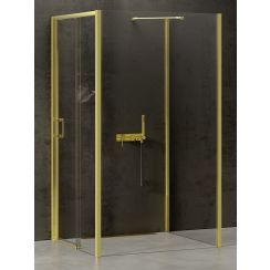 New Trendy Prime Light Gold Dusche 120x110 cm rechteckig gold Glanz/durchsichtiges Glas K-1561