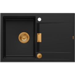 Quadron Owen GraniteQ-Spüle 76x50 cm schwarz HQO7650U7_PVDC1