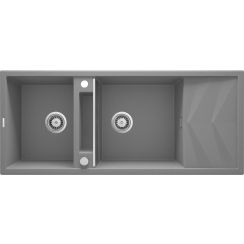 Deante Magnetic Granitspüle 116x50 cm grau/graphit/onyx ZRM_S213