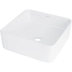 Deante Jasmin Waschbecken 34.5x34.5 cm quadratisch Aufsatzwaschbecken weiß CDJ_6U3S
