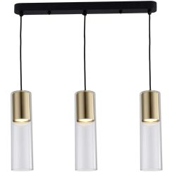 Light Prestige Manacor Pendelleuchte 3x50 W transparent-gold LP-232/3LGD