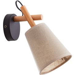 TK Lighting Vaio Wandleuchte 1x15 W schwarz-grau-holz-beige 573