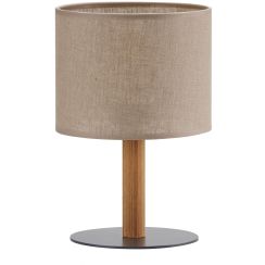 TK Lighting Deva Nature Tischlampe 1x15 W schwarz-grau-holz-beige 5192