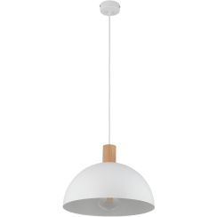TK Lighting Oslo Pendelleuchte 1x15 W weiß-holz 4851