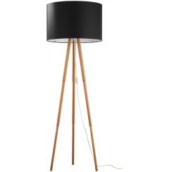 TK Lighting Tokyo Stehlampe 1x15 W schwarz-holz 5286