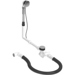 Duravit Quadroval Badewannen-Überlaufgarnitur chrom 792204000001000