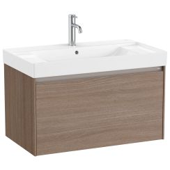 Roca Ona Waschbecken mit Unterschrank 80 cm braun A851685511