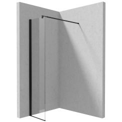 Deante Kerria Plus Begehbare Duschwand 30 cm schwarz Matte/durchsichtiges Glas KTS_N83P