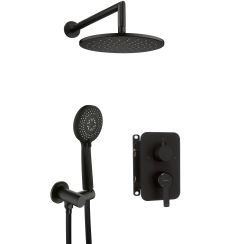 Deante Arnika Duschset Unterputz mit Regenbrause schwarz BXYZNQAM