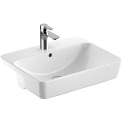 Geberit Variform Waschbecken 55x45 cm rechteckig Einbauwaschbecken weiß 500.681.01.1