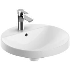 Geberit Variform Waschbecken 48x48 cm rund Einbauwaschbecken weiß 500.704.01.2
