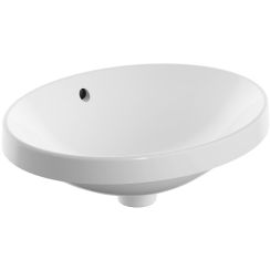 Geberit Variform Waschbecken 50x40 cm oval Einbauwaschbecken weiß 500.709.00.2