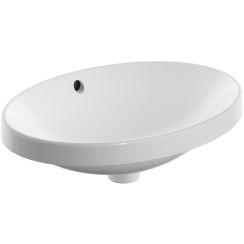 Geberit Variform Waschbecken 55x40 cm oval Einbauwaschbecken weiß 500.716.00.2