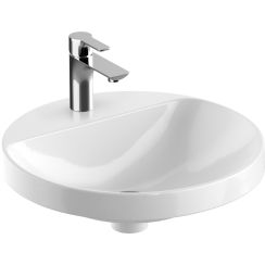 Geberit Variform Waschbecken 48x48 cm rund Einbauwaschbecken weiß 500.707.01.2