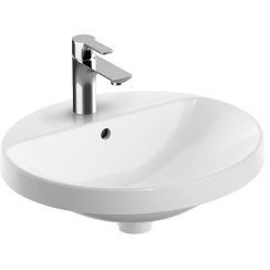 Geberit Variform Waschbecken 50x45 cm oval Einbauwaschbecken weiß 500.713.00.2