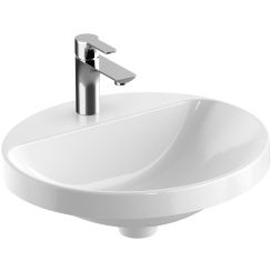 Geberit Variform Waschbecken 50x45 cm oval Einbauwaschbecken weiß 500.715.01.2