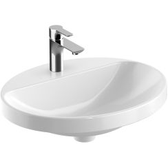 Geberit Variform Waschbecken 55x45 cm oval Einbauwaschbecken weiß 500.723.01.2
