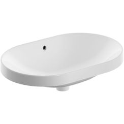 Geberit Variform Waschbecken 60x40 cm oval Einbauwaschbecken weiß 500.728.00.2