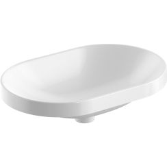 Geberit Variform Waschbecken 60x40 cm oval Einbauwaschbecken weiß 500.730.00.2