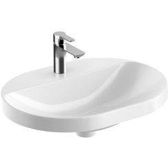 Geberit Variform Waschbecken 60x45 cm oval Einbauwaschbecken weiß 500.735.00.2