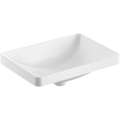 Geberit Variform Waschbecken 55x40 cm rechteckig Einbauwaschbecken weiß 500.738.00.2