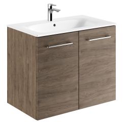 Geberit Selnova Square Waschbecken mit Unterschrank 80 cm nuss 501.258.00.1