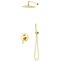 FDesign Flusso Duschset Unterputz mit Regenbrause gold FD1-FLS-7PSET1-55