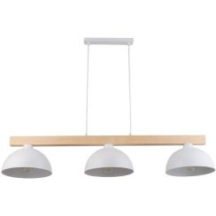 TK Lighting Oslo Pendelleuchte 3x15 W weiß-holz 4712