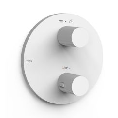 Tres Therm-Box Badewannen- und Duscharmatur Unterputz mit Thermostat weiß 26225001BM