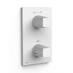 Tres Therm-Box Badewannen- und Duscharmatur Unterputz mit Thermostat weiß 21125001BM