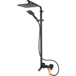 FDesign Seppia Badewannen- und Duschset Wandmontage schwarz FD1-SPA-7USET-25