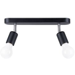 Sollux Lighting Fornes Deckenlampe 2x60 W schwarz SL.1121