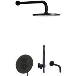 Paffoni Light Badewannen- und Duschset Unterputz schwarz LIG019ZSCW3A.NO
