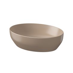 Cersanit Larga Waschbecken 50.5x38.5 cm oval Aufsatzwaschbecken braun/beige K677-052