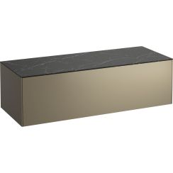 Laufen Sonar Schrank mit Arbeitsplatte 117.5x45.5x34 cm Unterschrank hängend schwarz-graphit-grau H4054200341421