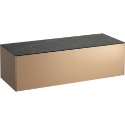 Laufen Sonar Schrank mit Arbeitsplatte 117.5x45.5x34 cm Unterschrank hängend schwarz-kupfer H4054200341411