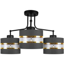 Candellux Andy Deckenlampe 3x40 W schwarz-gold 33-06141