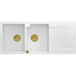 Quadron Evan GraniteQ-Spüle 116x50 cm weiß HQE11650U1_PVDG1_P2O