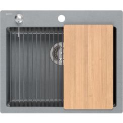 Quadron Kurt 110 GraniteQ-Spüle 59.5x50 cm grau/graphit/onyx HCQK5052SZK