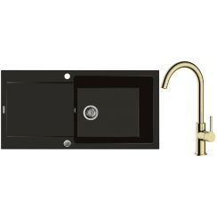 Set Granitspüle Oltens Gravan 72101300, Küchenarmatur Oltens Skafta 35206800