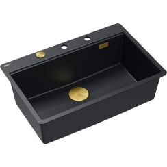 Quadron Marc GraniteQ-Spüle 75x49 cm schwarz HQM7650U7_FM_PVDG1