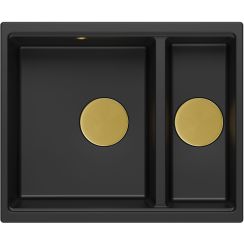 Quadron Logan graniteq-spüle 55x46 cm schwarz HCQL5646U7-G1_U