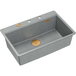 Quadron Marc GraniteQ-Spüle 75x49 cm grau/graphit/onyx HQM7650U5_FM_PVDC1