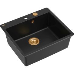 Quadron Morgan GraniteQ-Spüle 56.5x49.5 cm schwarz HB8304U7-FM_C1_P2O