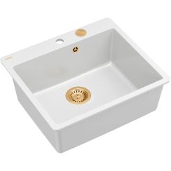 Quadron Morgan GraniteQ-Spüle 56.5x49.5 cm weiß HB8304U1-FM_C1_P2O