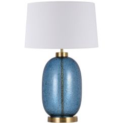 Light Prestige Amur Tischlampe 1x60 W weiß-blau LP-919/1TBLUE
