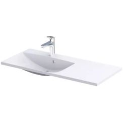 Oristo Amelia Waschbecken 100.2x46 cm rechteckig Möbel weiß UME-AM-100-92-L