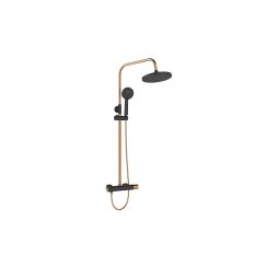 Invena Moonlight Duschset Wandmontage schwarz-gold AU77014