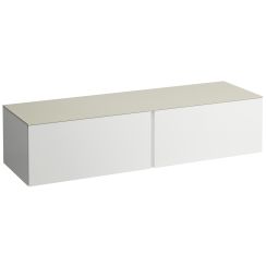 Laufen Il Bagno Alessi Schrank mit Arbeitsplatte 160x50x37 cm Unterschrank hängend weiß H4313300972601