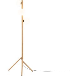 TK Lighting Estera Wood Stehlampe 3x6 W weiß 5809